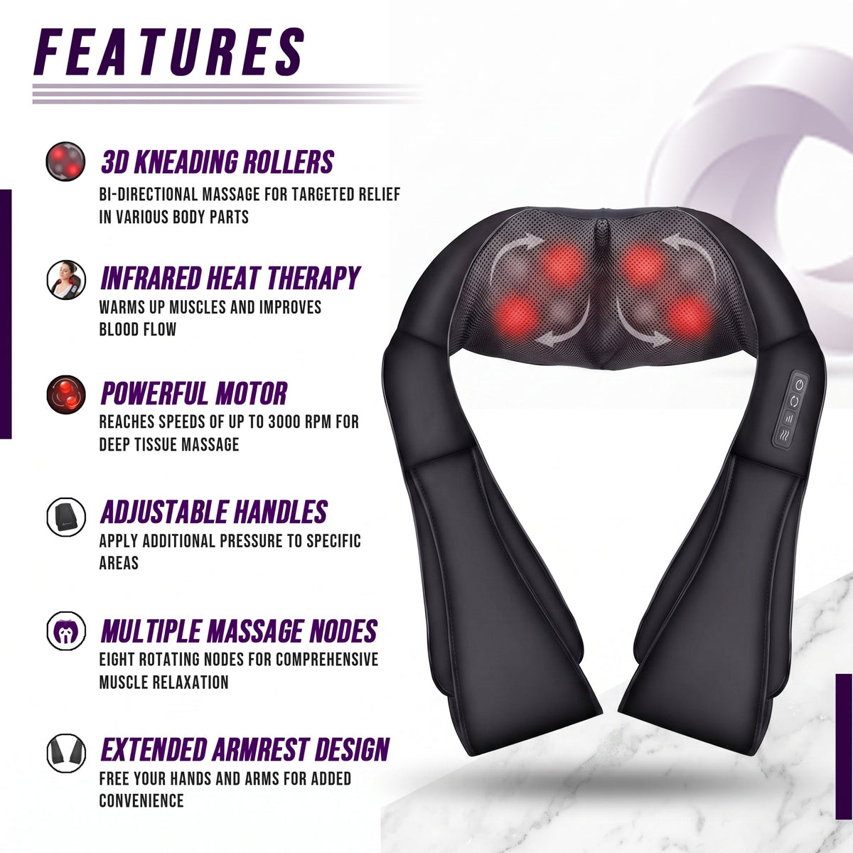 Neck & Shoulder Massager with Heat – Parent Recovery Essential